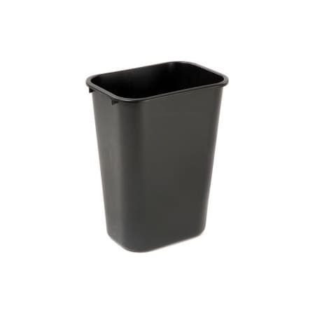 Rubbermaid Commercial 10 Gallon Rubbermaid Plastic Wastebasket - Black FG295700BLA